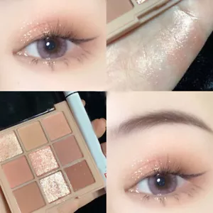 Matte Eyeshadow Pallete 9Color Waterproof Glitter Nude Matte Eye Shadow Natur ⁿ - Picture 1 of 15