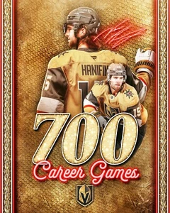 Foto de hockey de Noah Hanifin 700 juegos profesionales collage Vegas Golden Knights 8x10 NHL - Imagen 1 de 1
