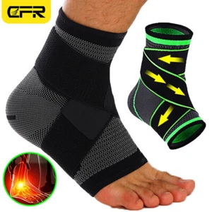 Ankle Support Compression Sleeve Foot Brace Tendon Plantar Fasciitis Pain Relief - Picture 1 of 16