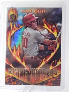 2024 Bowman Chrome Aidan Miller Rising Infernos Philadelphia Phillies - Picture 1 of 2