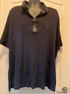 Usado en Excelente Condición Tommy Hilfiger Bandera Logo Polo 3/4 Cremallera 3XL --- ¡¡ENVÍO GRATUITO!!! - Imagen 1 de 5