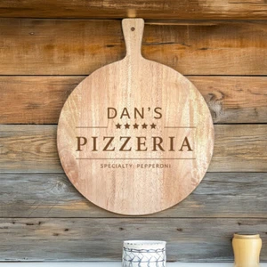 Personalisiertes Pizzabrett - Pizzeria Spezialität - Servierbrett nach Maß Pizzaliebhaber - Bild 1 von 3