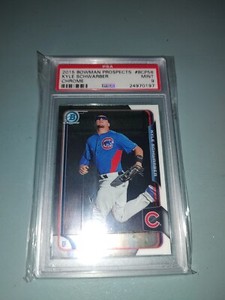 2015 Bowman Chrome #BCP58 Kyle Schwarber PSA 9 Chicago Cubs RC Rookie