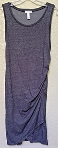 Vestido Leith para mujer talla grande acanalado ceñido al cuerpo tejido azul oscuro sin mangas de viaje - Imagen 1 de 6