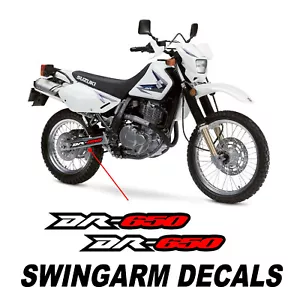 Red DR650 Dr 650 Swingarm Sticker Decals Graphics airbox tank dirtbike Supermoto - Foto 1 di 3