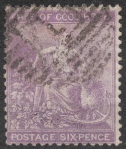 SG25 SN:18b 1864 6 d CAPE OF GOOD HOPE Allegory of Hope , used - Picture 1 of 2