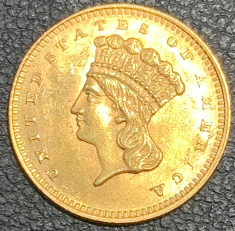 1862 Indian Princess, Large Head $1 Gold Type III Cover