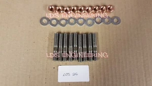 Vauxhall Z16LET Z16LER Z16XEL 1.6 16v Astra Corsa Meriva Exhaust stud Nut set - Picture 1 of 1