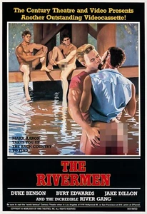 The Rivermen Mark Aaron Classic Vintage Erotic Gay Adult Movie Poster - Picture 1 of 3