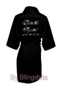 Equipo Novia Bling Lentejuelas Bata, Dama de honor Bling Bata, Dama de honor Brillo Bata - Imagen 1 de 7