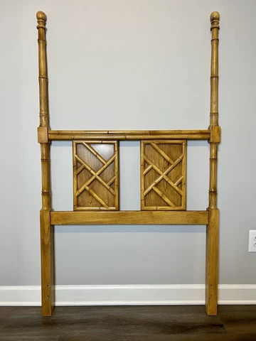 Vintage Lea Faux Bamboo Twin Poster Headboard Cover