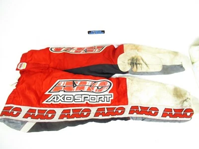复古 AXO Sport 90 年代 Era 摩托车裤 32 码红色/白色/黑色 — 第 1/4 张图片
