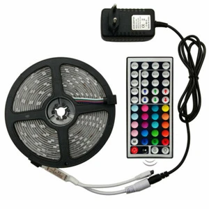 12V LED Strip Light RGB 5050 SMD Flexible Ribbon Stripe 5M 10M 15M tape kit - Picture 1 of 4
