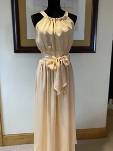 Jill Stuart Peach Open Back Halter Sundress w/ Adjustable Sash Belt Size 8  - Picture 1 of 6