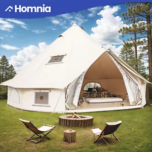8 Person Family Camping Bell Tent Popup Camp Portable Outdoor Glamping Shelter - Picture 1 of 11