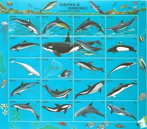Palau Scott #289 VF Mint Never Hinged Miniature Sheet 1991 Dolphins & Porpoises - Picture 1 of 8