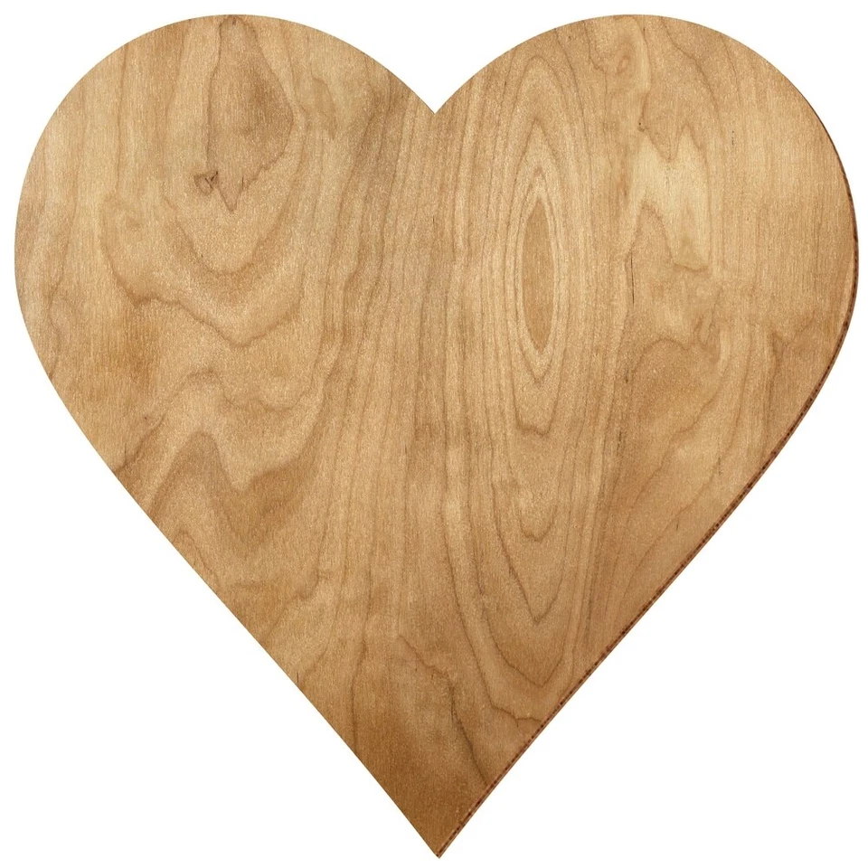 Holz Herz aus Birke rustikal beidseitig lackiert Deko Basteln 3-50cm - Bild 1 von 4