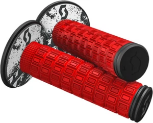SCOTT MELLOW Dual Density MX Dirt Bike Grips + Donuts Red/ Black - Picture 1 of 1