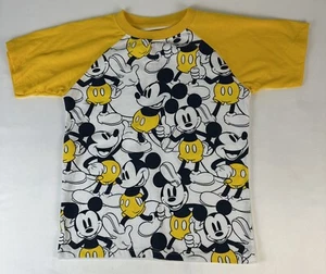 Mickey Disney Junior Yellow Mickey Short sleeve Shirt Kids 5/6 - Picture 1 of 4