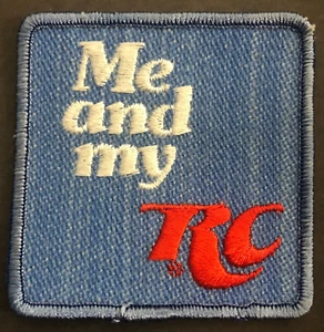 "Ich und mein RC Cola" Vintage NOS maschinengenähter gestickter Aufnäher 3" x 3" - Bild 1 von 2