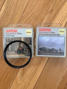 Sunpak 62 mm filters - UV and GD6 - Picture 1 of 1