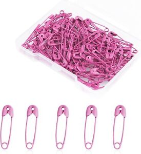 500pcs Safety Pins Small, 0.75in / 19mm Mini for Clothes Pink 