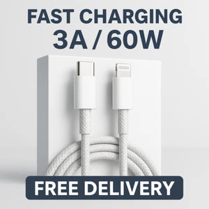 Heavy Duty Braided Long USB C Fast Charger Cable Lead For iPhone 14 13 12 11 X 7 - Picture 1 of 24