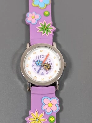Solo Time Kids Flower Purple Silicone Band Watch New Battery - Image 1 of 4