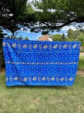 Villages De Provence France Tablecloth Blue 58” X 94” Polyester