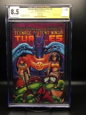 Teenage Mutant Ninja Turtles #32 2nd Print CGC 8.5 Signed Mark Bode, Eric Talbot - Image 1 of 3