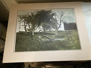 ANDREW WYETH Vtg XRare 1977 OOP Halftone Litho-Print SEA ANCHOR, NYGS Ltd - Picture 1 of 4
