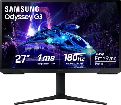 Samsung 27-Inch Odyssey G3 (G30D) Series FHD Gaming Monitor, 1ms, 180Hz - Image 1 of 4