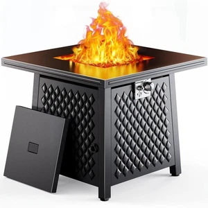 32 Inch Propane Fire Pits,50,000 BTU Gas Fire Pit Table for Outsides with Ste... - Picture 1 of 8