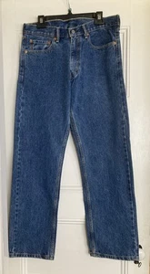 Jeans Levi's 505 regular fit pantaloni denim lavaggio medio classico W 33 L 32 - Foto 1 di 10