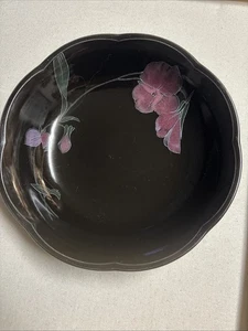 4 MIKASA RONDO BLACK SALAD/CEREAL BOWLS EJ 702 TANGO RONDO - Picture 1 of 13