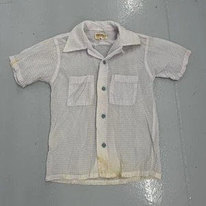 Vintage 50s Sunset White Nylon Rockabilly Loop Collar 1950s True Vintage - Picture 1 of 5