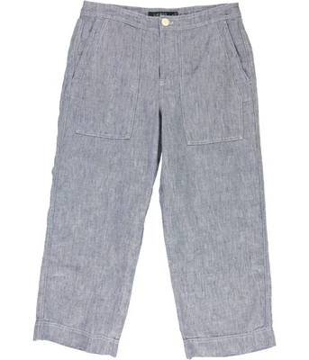 Ralph Lauren Mujer Cambray Informal Pierna Ancha Pantalones, Azul, Pequeño, 4P Foto 1 de 2