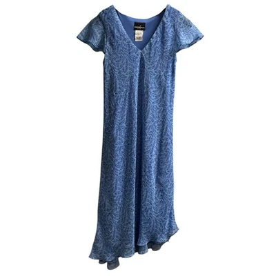 Vestido Vintage Positive Attitude Y2K 12 Azul Pluma Gasa Transparente Capas Hada Foto 1 de 4