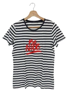 HALLHUBER Maglietta a righe Donna Camicia Taglia IT 40 nero-bianco stile casual - Foto 1 di 5