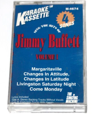 Karaoke Sing The Hits Of Jimmy Buffett Vol 1 (Cassette Tape 1992) PLAY TESTED - Image 1 of 4