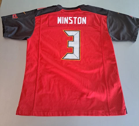 NFL Nike OnField Red Tampa Bay Buccaneers Jameis Winston Stitched Jersey YouthXL Cover