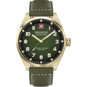 SWISS MILITARY HANOWA SMWGA0001550 MODELO GREYHOUND VERDE DE HOMBRE EN ACERO - Picture 1 of 5
