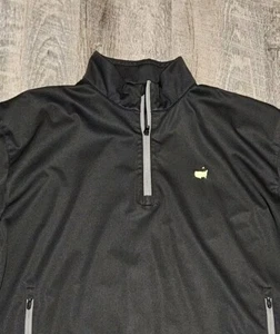 Masters Tech Golf Men's Quarter Zip Long Sleeve Jacket Pullover Black Size Med - Picture 1 of 13