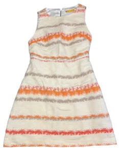 Vestido Alice Olivia Eli Tejido Tweed Recorte Espalda Cremallera Talla 2 Royalcore Oficina Preppy - Imagen 1 de 9