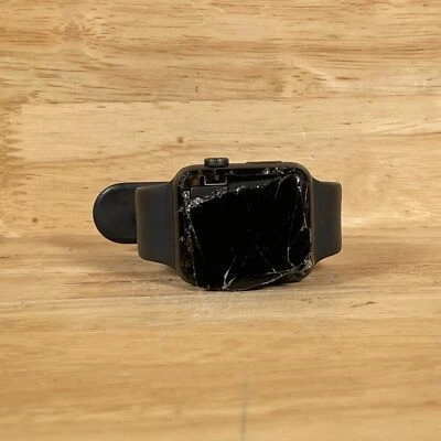 Apple Watch Series 3 Unisex Black Aluminum Case 42mm Smartwatch - For Parts - Image 1 of 3