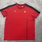 Grand T-shirt rouge homme Ferrari sous licence officielle Scuderia T7 Puma XXL