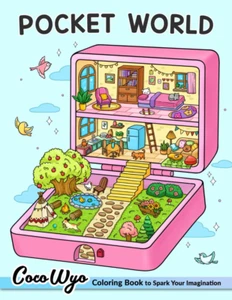 Pocket World: Adult Coloring Book with Miniature Worlds inside Tiny Items for Re - Picture 1 of 12