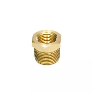 3/4 Male to 1/2 Female Npt Brass Pipe Reducer Bushing Fitting Water Fuel Gas Oil - Picture 1 of 9