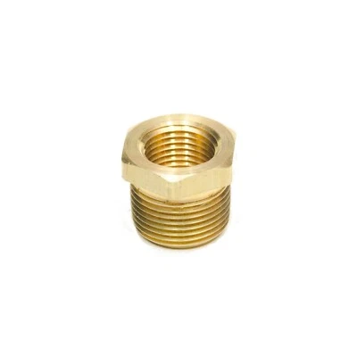 3/4 Male to 1/2 Female Npt Brass Pipe Reducer Bushing Fitting Water Fuel Gas Oil - Image 1 of 4