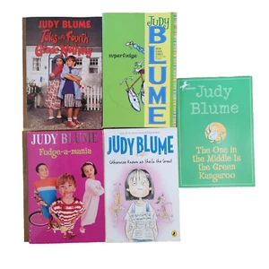 JUDY BLUME CHILDREN BOOK LOT 5 Books Fudge, Shelia, 4th Grade Nothing, Kangaroo - Picture 1 of 4